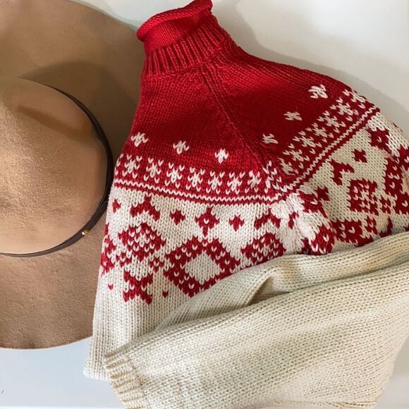 Vintage Nordic Turtleneck Sweater - Picture 1 of 6